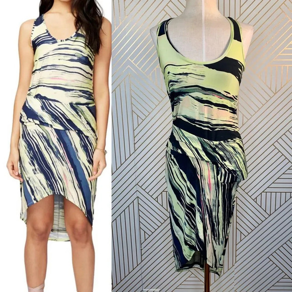 Rachel Roy Michelle Printed Gathered Tank‎ Dress - Picture 1 of 8